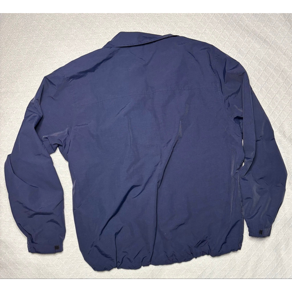 EUC Lands End Quarter Zip Water-Resistant Windbreaker Blue Jacket Large (42-44) - Picture 3 of 8
